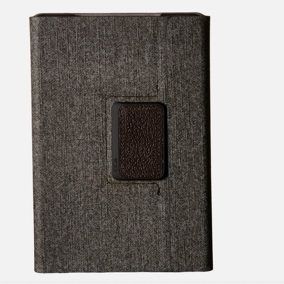 Tumi Astor Earl Gray Rotating Folio Case For iPad Mini Coated Canvas - Picture 1 of 5